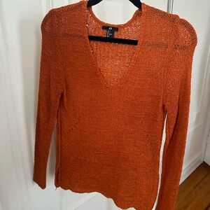 H&M Rust Knit Top